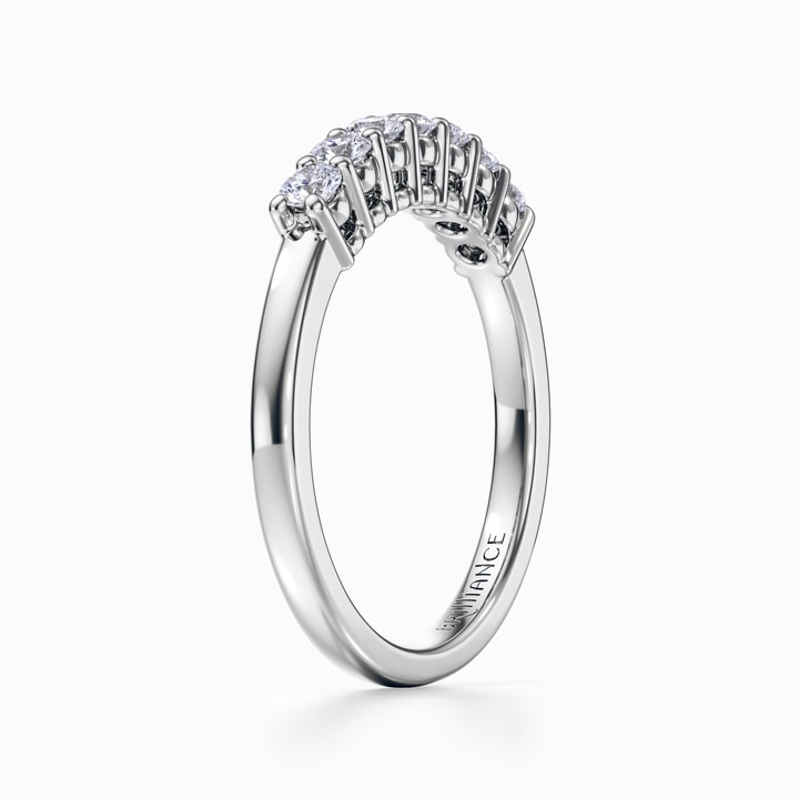 Sevenesty Rings White Gold Seven Stone Diamond Ring (1/3 Ctw)