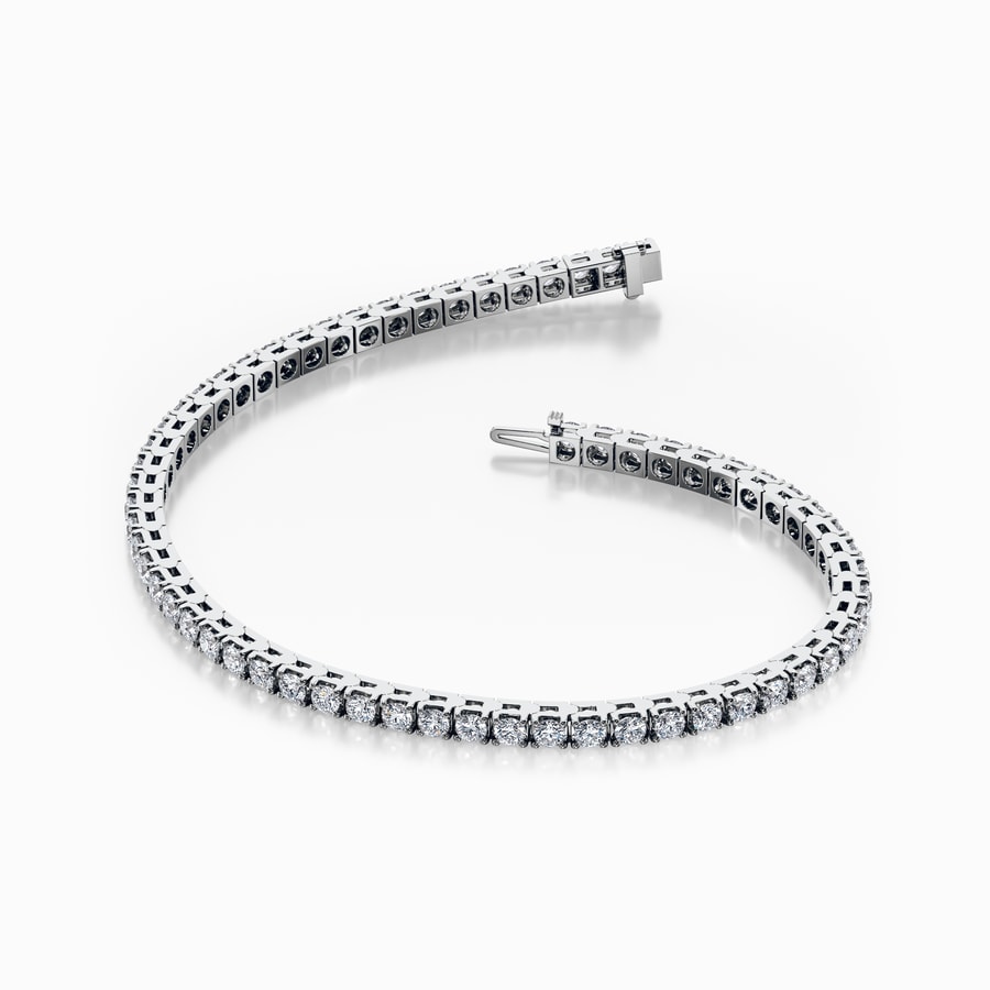 Lab Diamond Bracelet in White Gold (2 Carat)