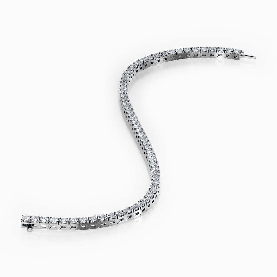 Lab Diamond Bracelet in White Gold (2 Carat)