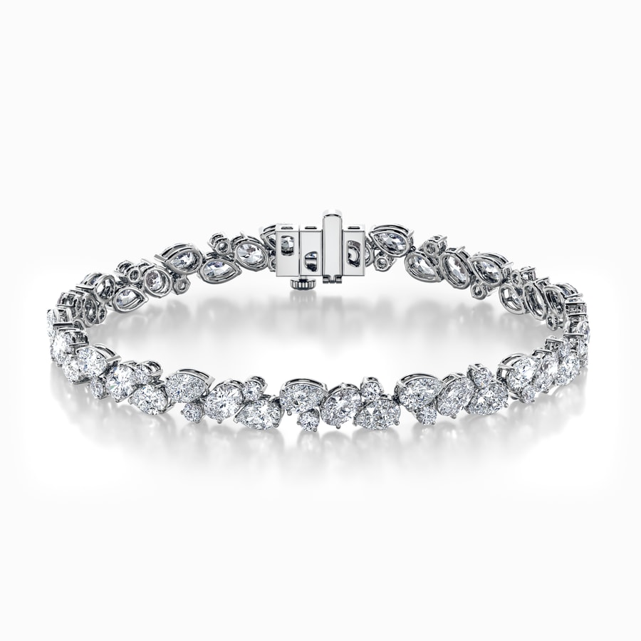 Mixshape Lab Diamond Bracelet in White Gold (12.50 carat)