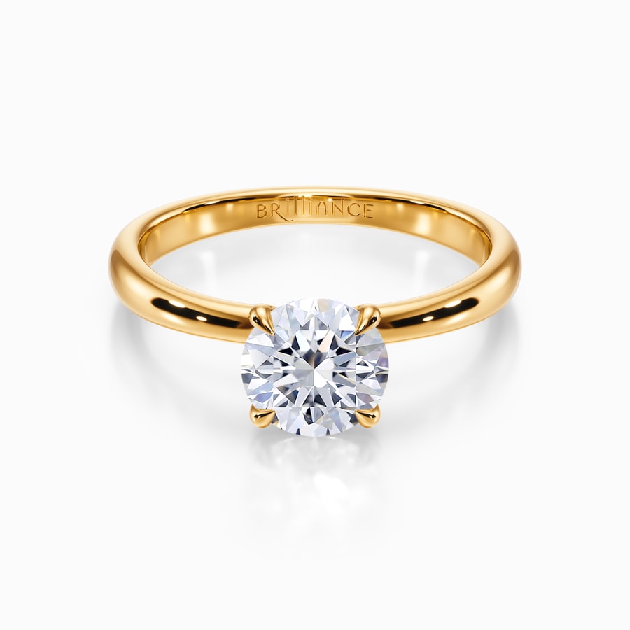 Blooming Solitaire Engagement Ring in Yellow Gold
