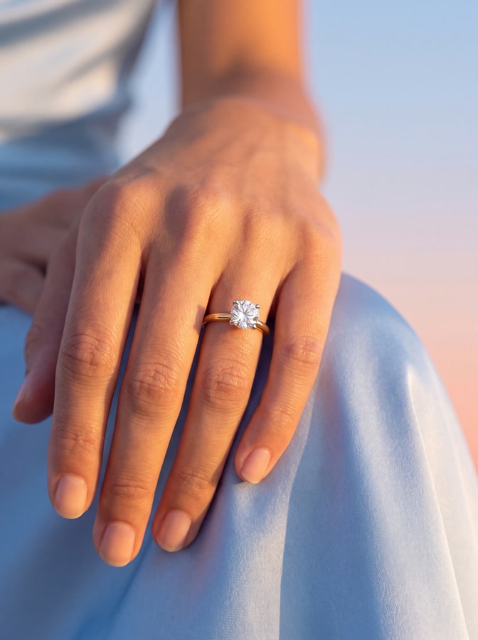 Classic Solitaire Engagement Ring in Yellow Gold