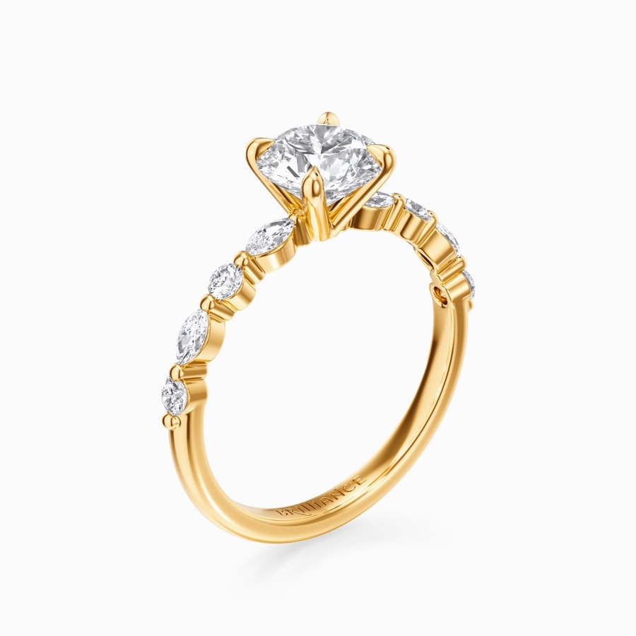 Versailles Diamond Engagement Ring in Yellow Gold