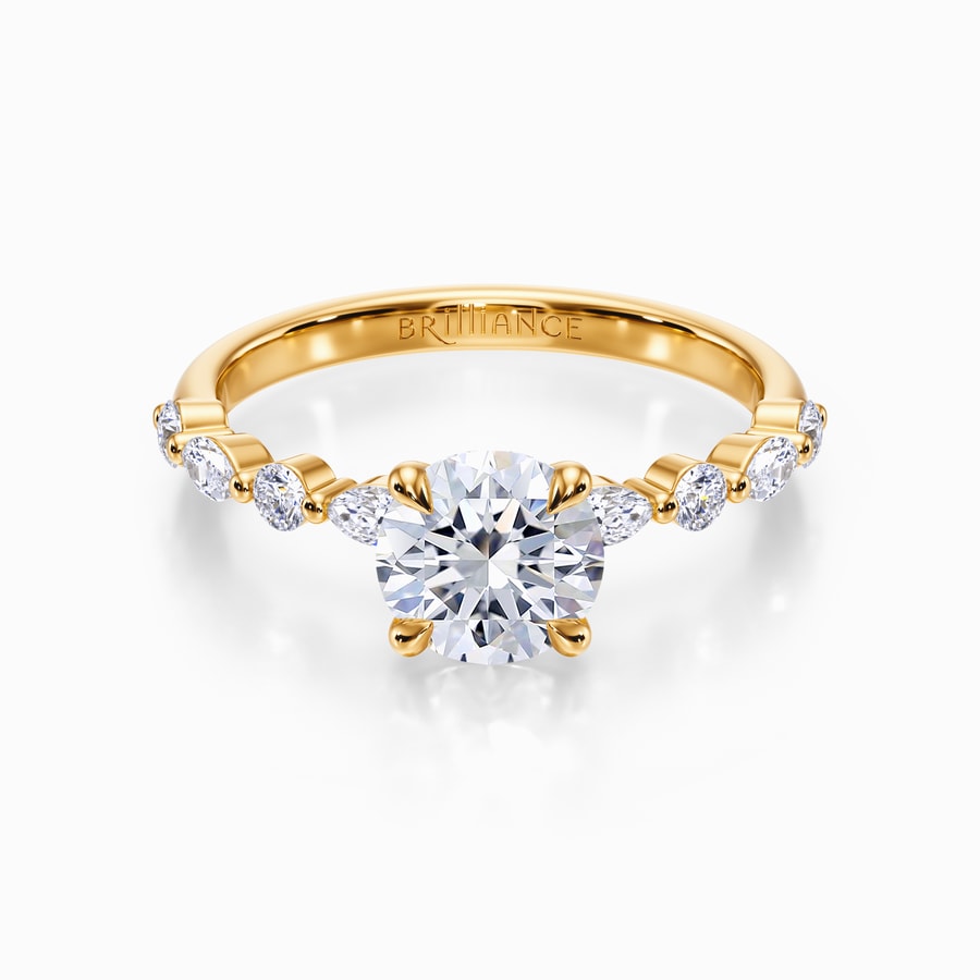 Versailles Diamond Engagement Ring in Yellow Gold