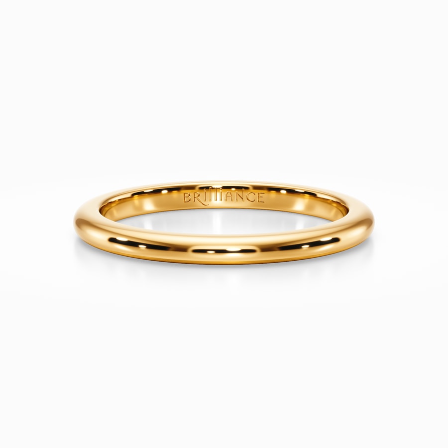 Comfort-Fit Wedding Ring in Yellow Gold (2 mm)