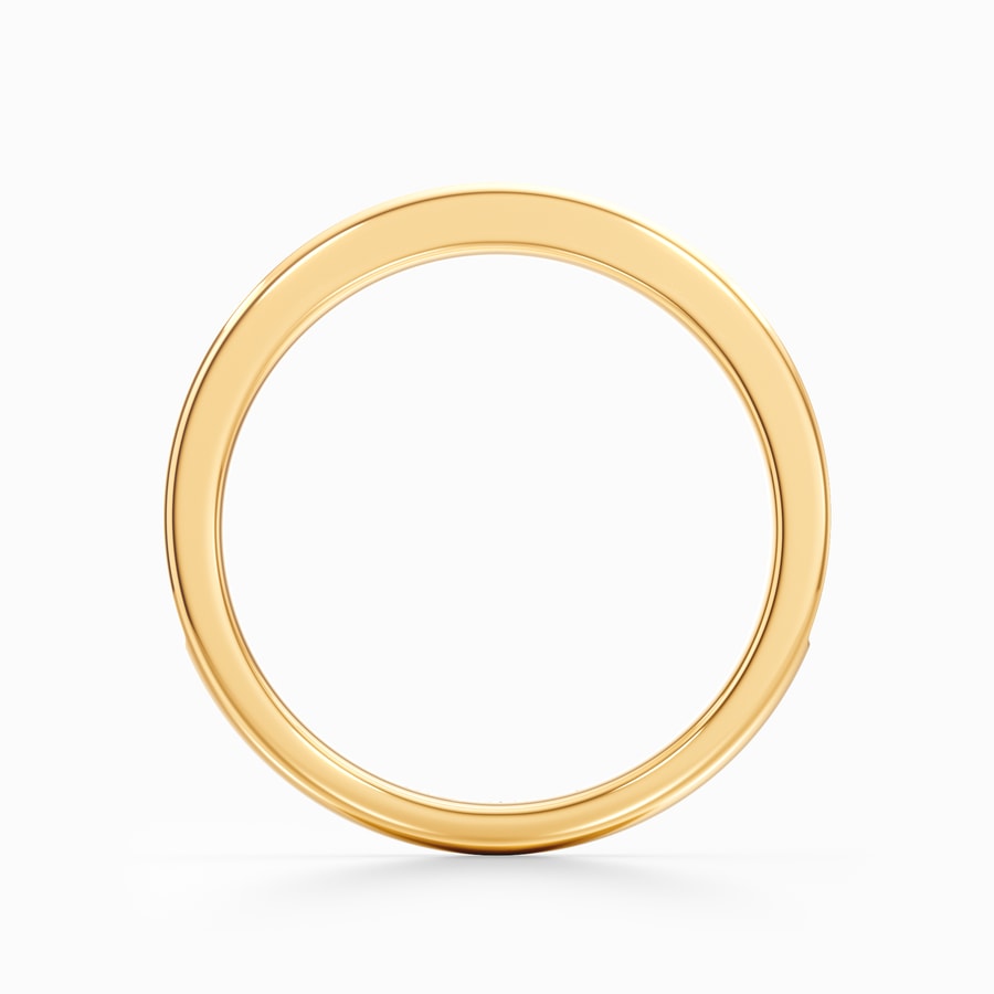 Pave Diamond Wedding Ring in Yellow Gold