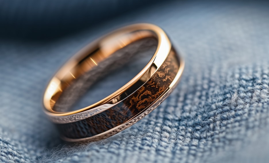 Dinosaur Bone Wedding Bands