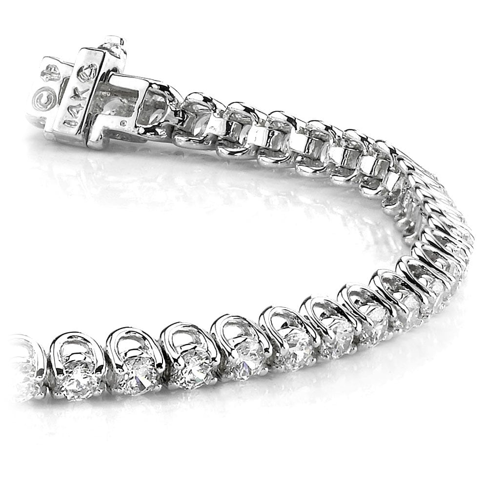 Diamond U-Prong Bracelet In White Gold (1 Ctw) | 01