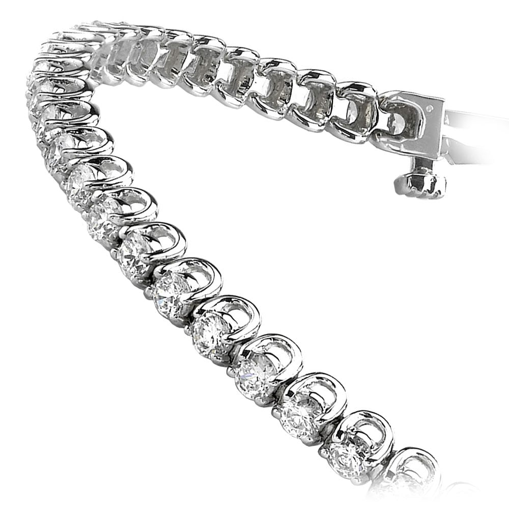 Diamond U-Prong Bracelet In White Gold (1 Ctw) | 03