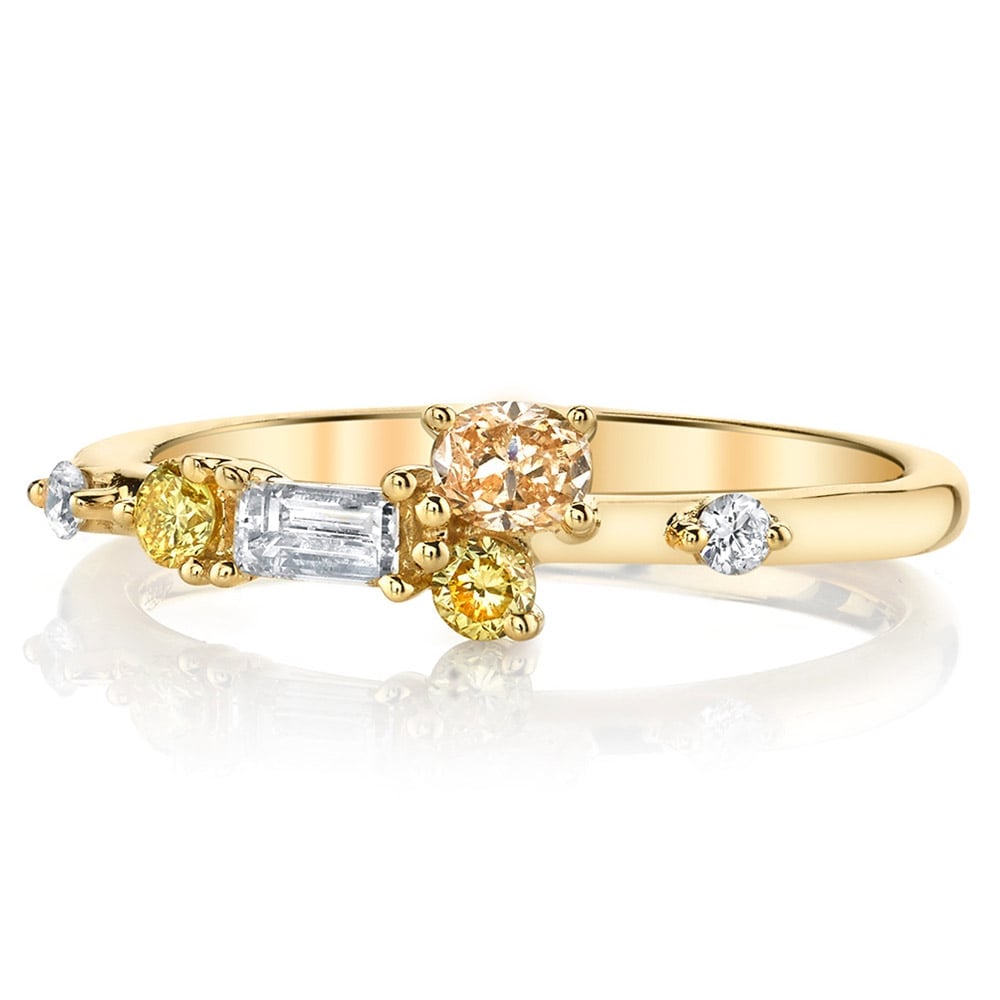 Budding Rose Fancy Colored Diamond Ring in Yellow Gold by Parade | Thumbnail 02