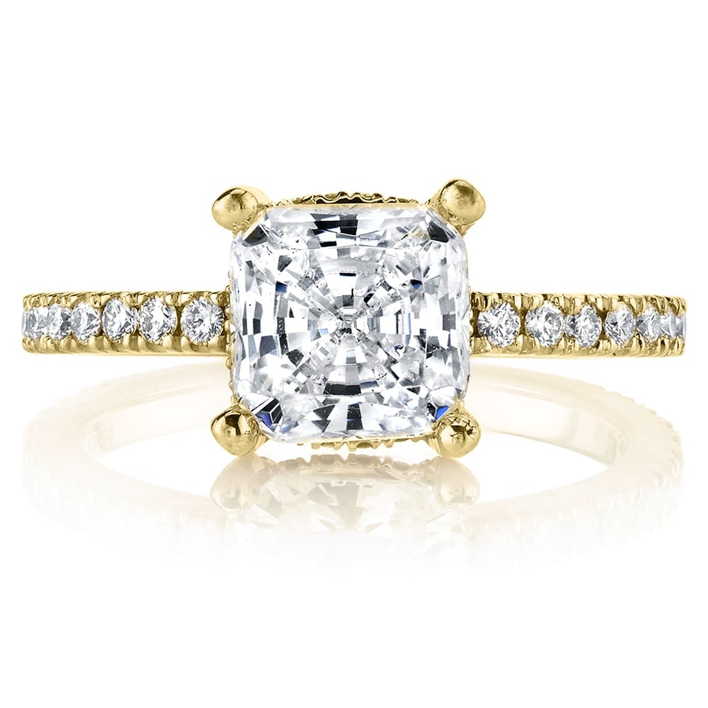 Diamond Encrusted Pave Engagement Ring in Yellow Gold by Parade | 02