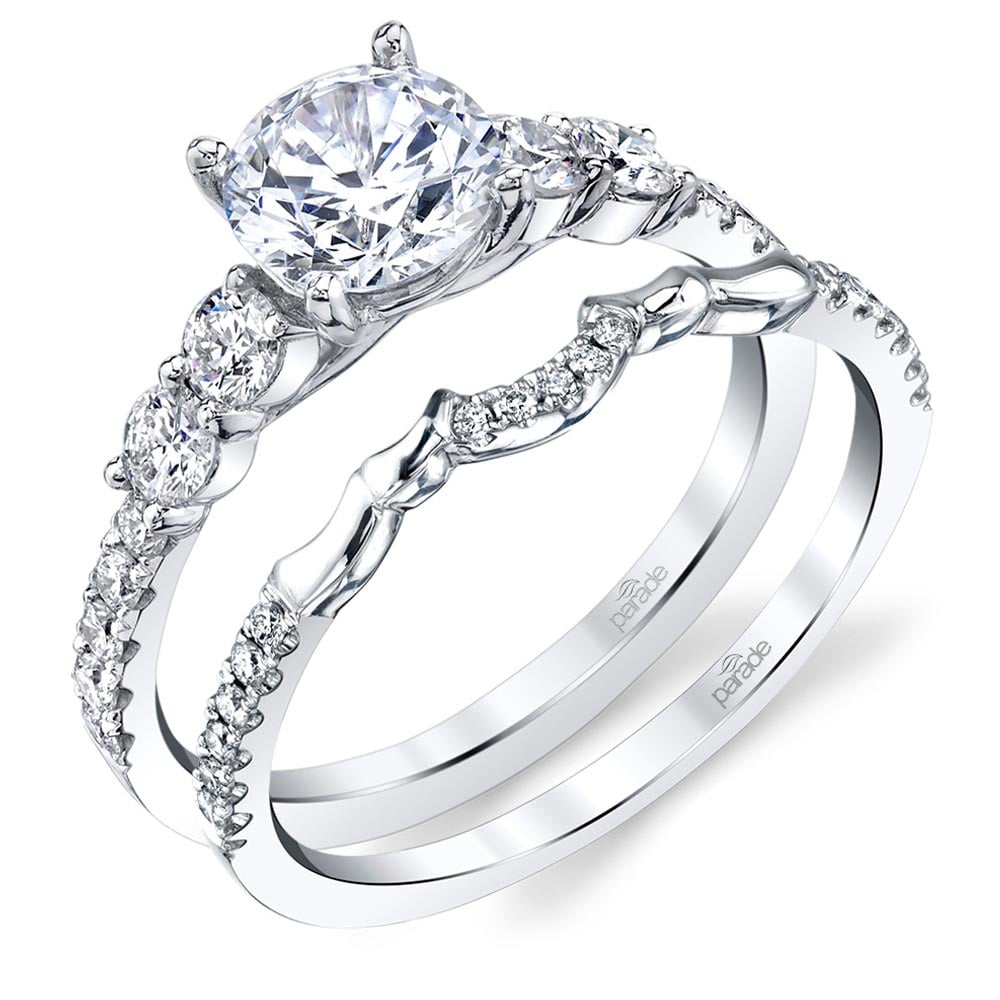 Matching Classic Diamond Wedding Ring Band In White Gold | 02