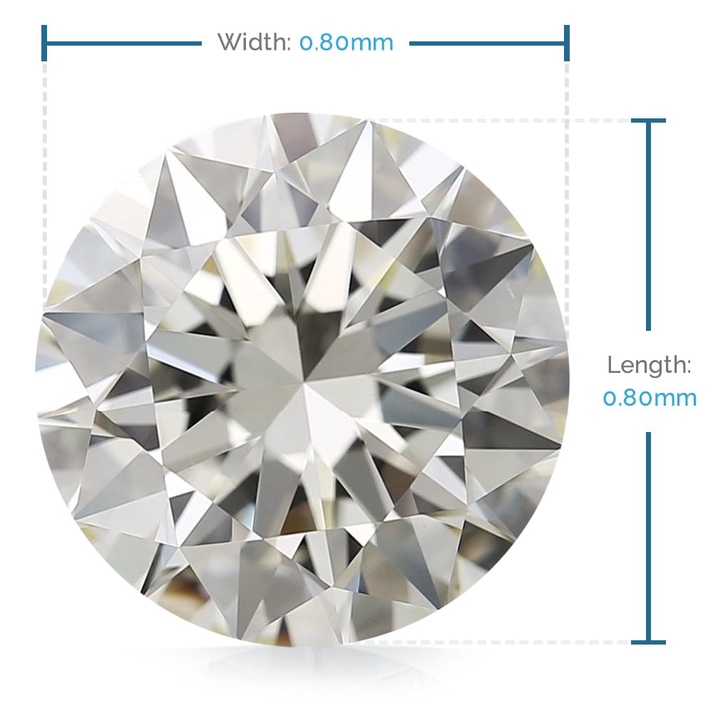 0.8 MM Round Diamond, Value Melee Diamonds | 02