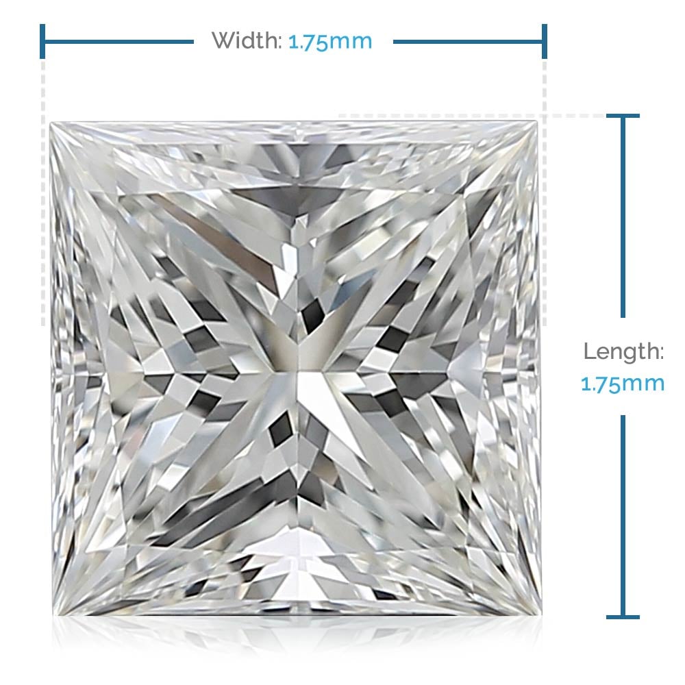 1.75 MM Princess Diamond, Value Melee Diamonds | 02