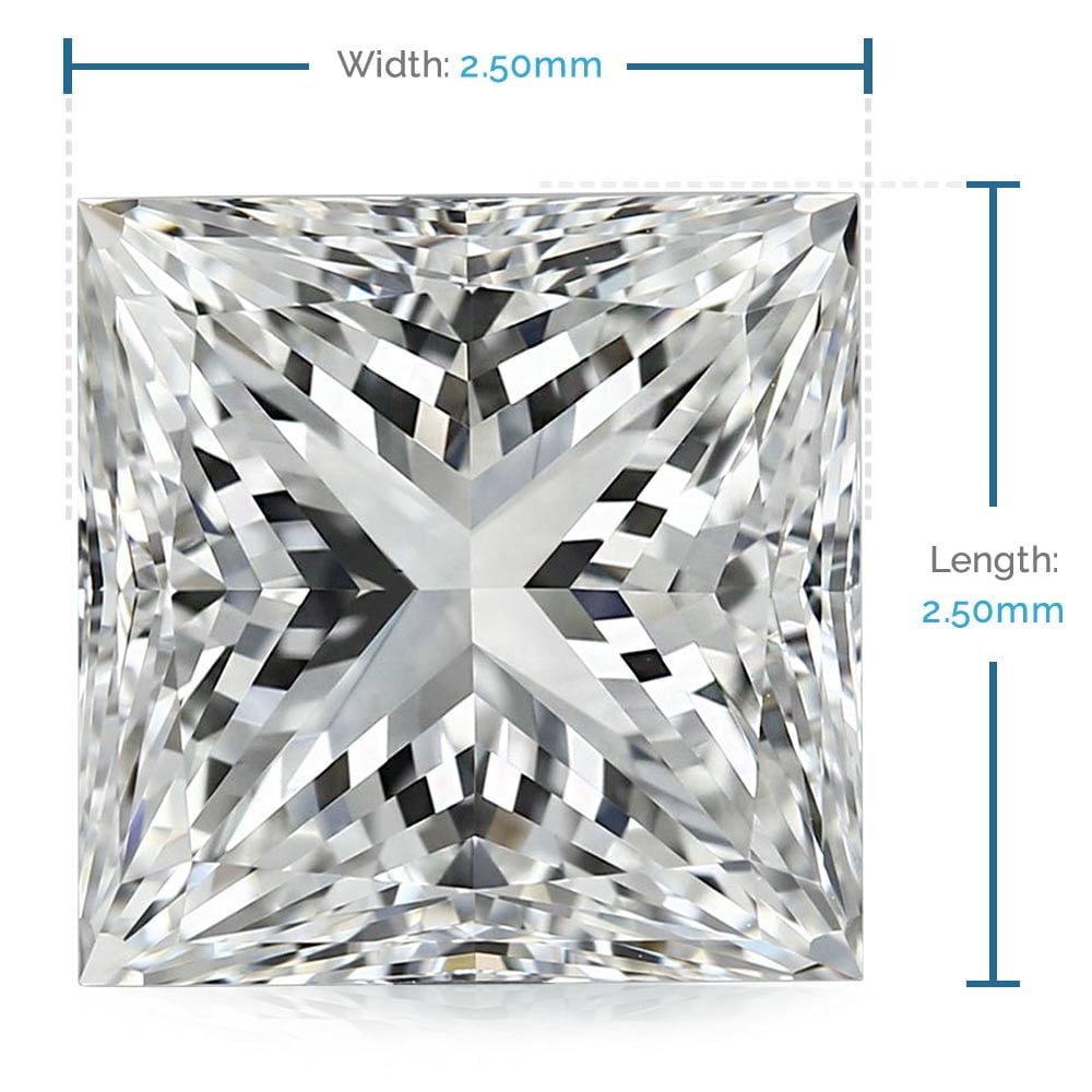 2.50 MM Princess Diamond, Premium Melee Diamonds | 02