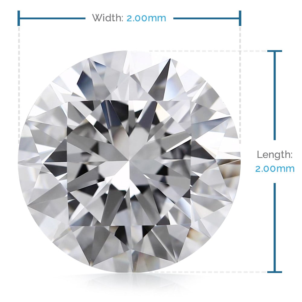 2 MM Round Diamond, Luxury Melee Diamonds | Thumbnail 02