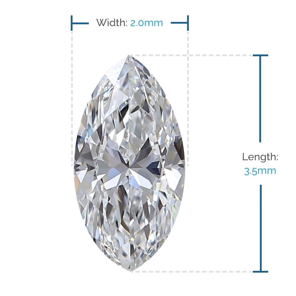 3.5x2 MM Marquise Loose Diamond, Value Melee Diamonds | 02