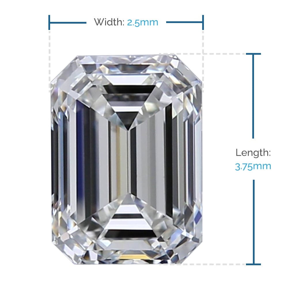3.75x2.5 MM Emerald Loose Diamond, Premium Melee Diamonds | Thumbnail 02