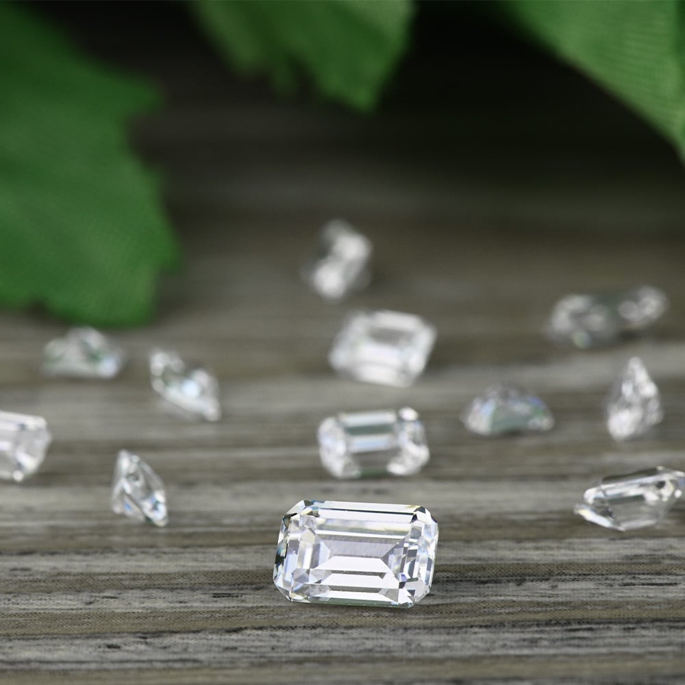 3.75x2.5 MM Emerald Loose Diamond, Premium Melee Diamonds | 03