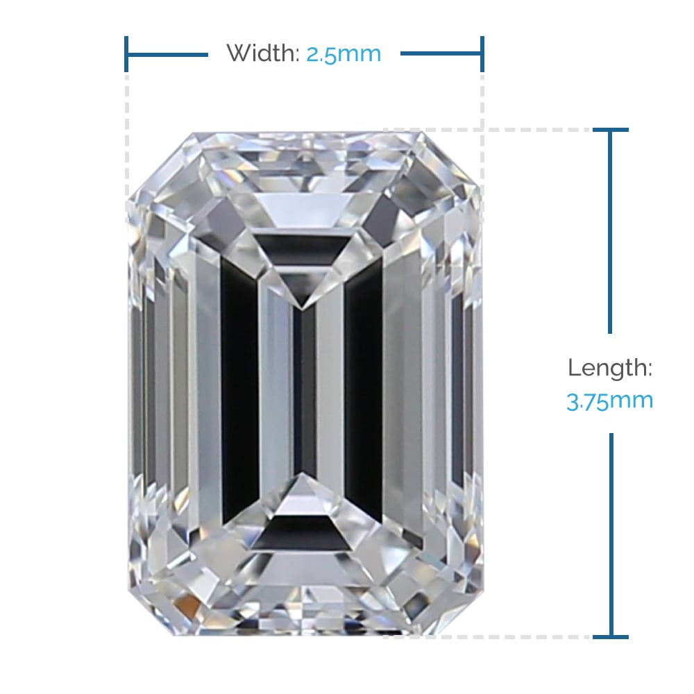 3.75x2.5 MM Emerald Loose Diamond, Value Melee Diamonds | 02