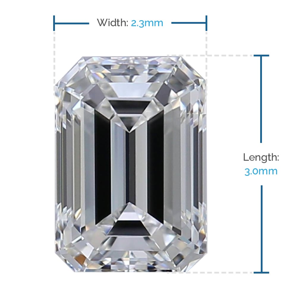 3x2.3 MM Emerald Loose Diamond, Value Melee Diamonds | Thumbnail 02