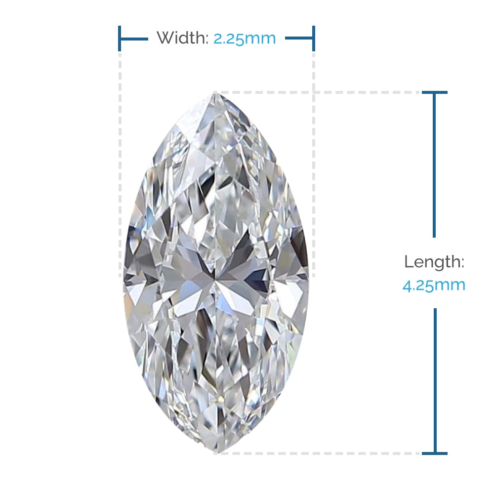 4.25x2.25 MM Marquise Loose Diamond, Value Melee Diamonds | Thumbnail 02