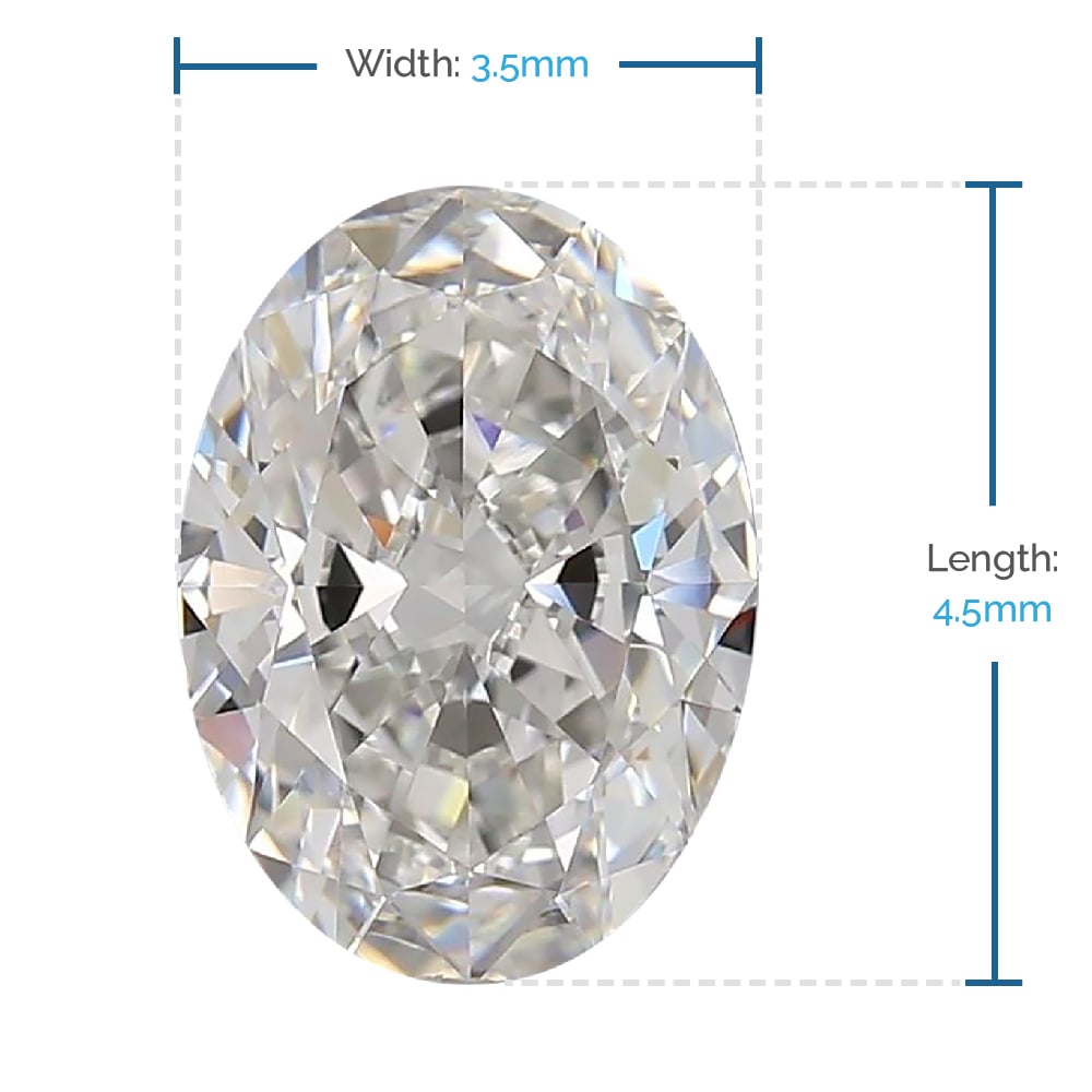 4.5x3.5 MM Oval Loose Diamond, Value Melee Diamonds | 02