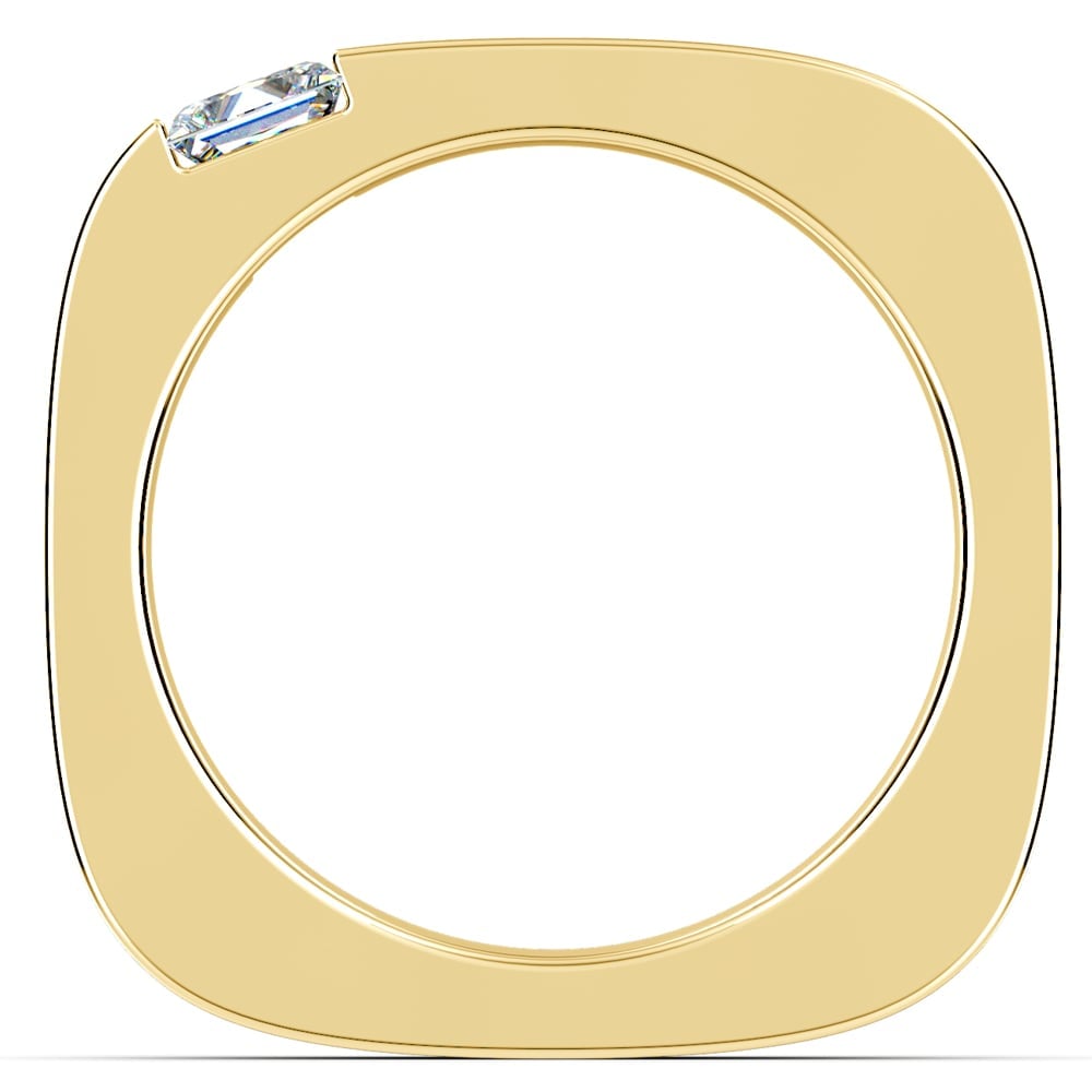 Gold Square Diamond Engagement Ring For Men (1/2 Ctw) - Achilles | 03