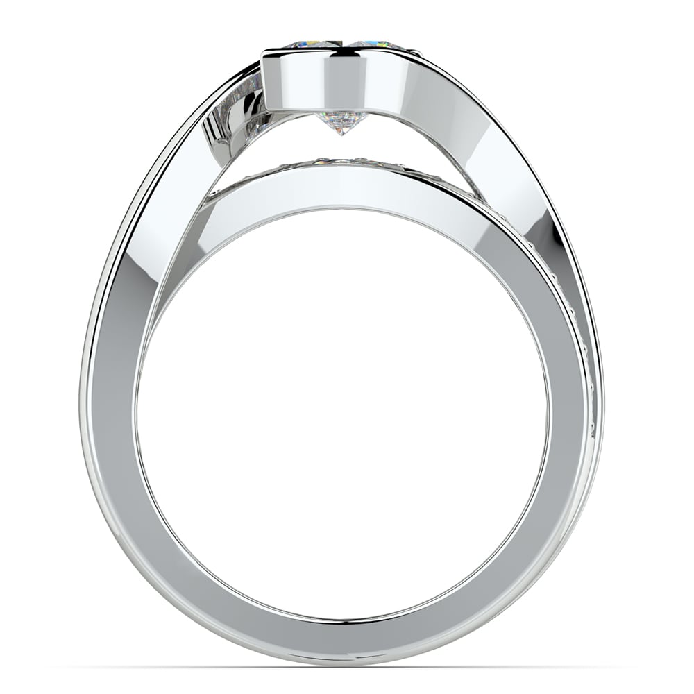 Diamond Bridge Engagement Ring Setting In White Gold | Thumbnail 02