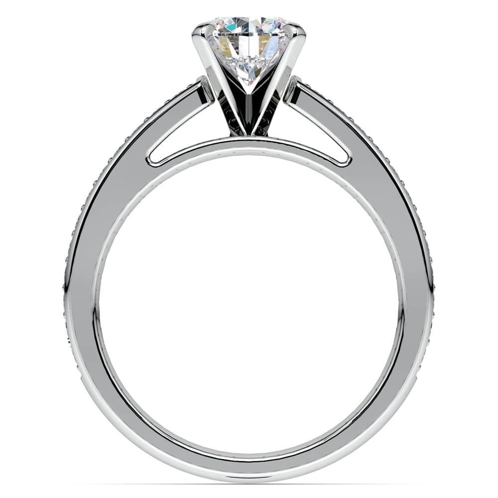 Pave Set Cathedral Setting Engagement Ring In White Gold (1 1/2 Ctw) | 04