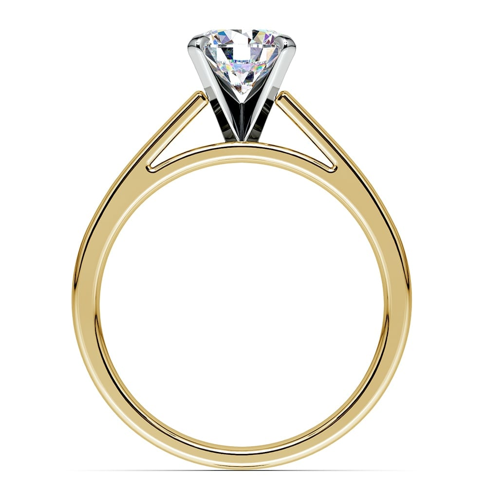 Yellow Gold High Cathedral Ring Setting (3mm) | 02