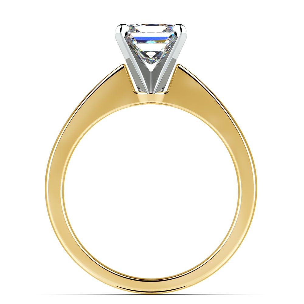 Princess Cut Moissanite Ring In Yellow Gold (5 mm) | 04