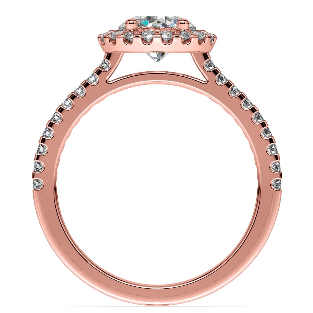 Halo Diamond Engagement Ring in Rose Gold | 02