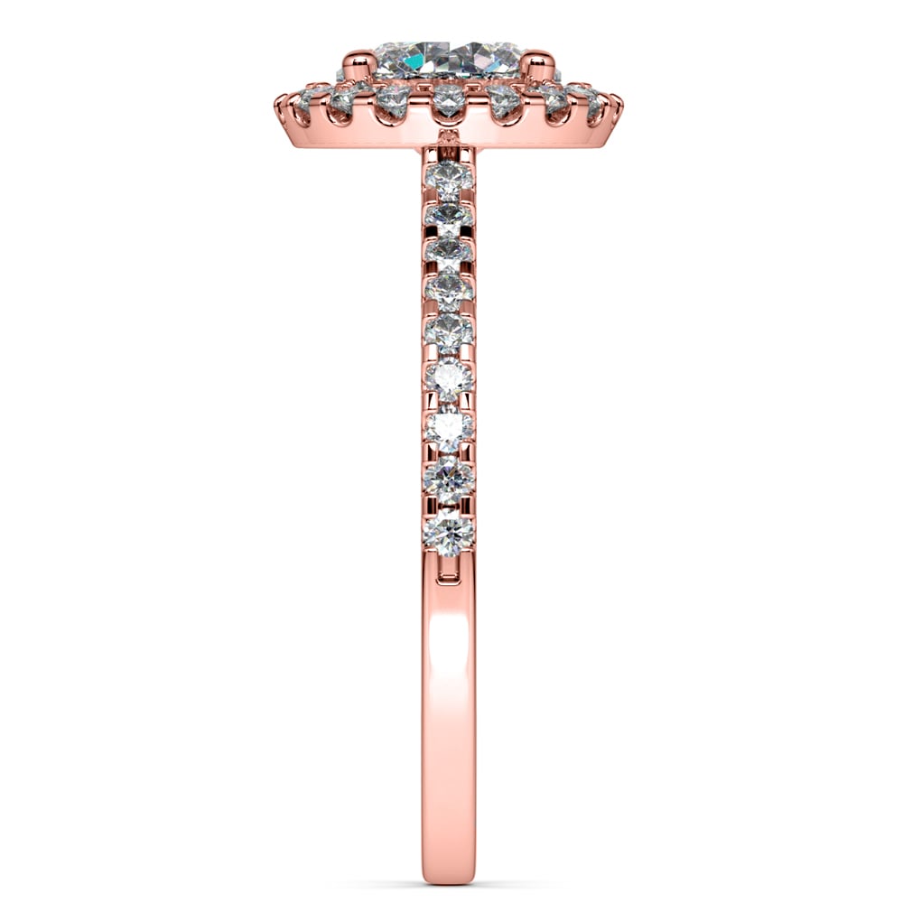 Halo Diamond Engagement Ring in Rose Gold | 03
