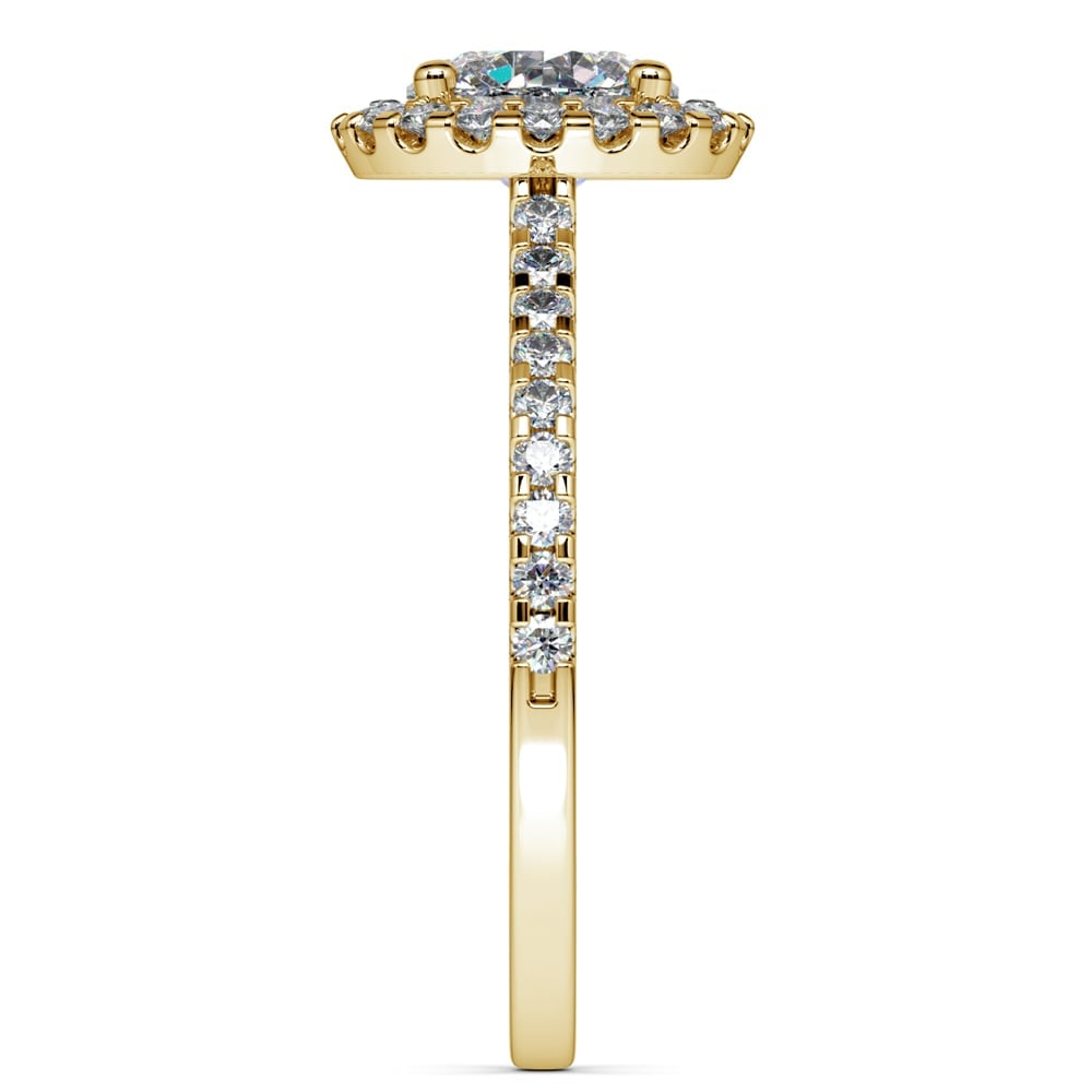 Halo Diamond Engagement Ring in Yellow Gold | 03