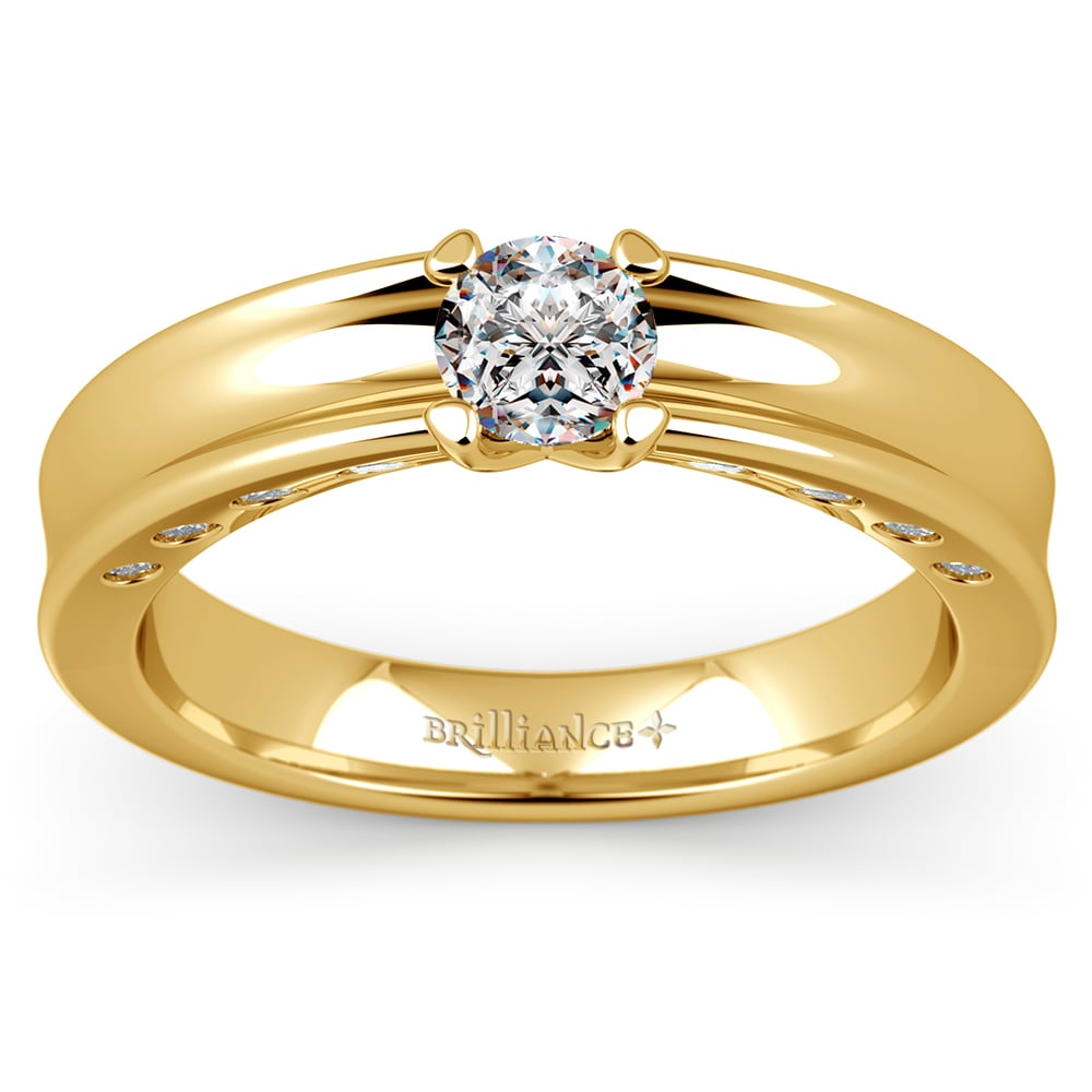 Mens Diamond Engagement Ring | Hydra | Yellow Gold | 3/4 ctw | 02