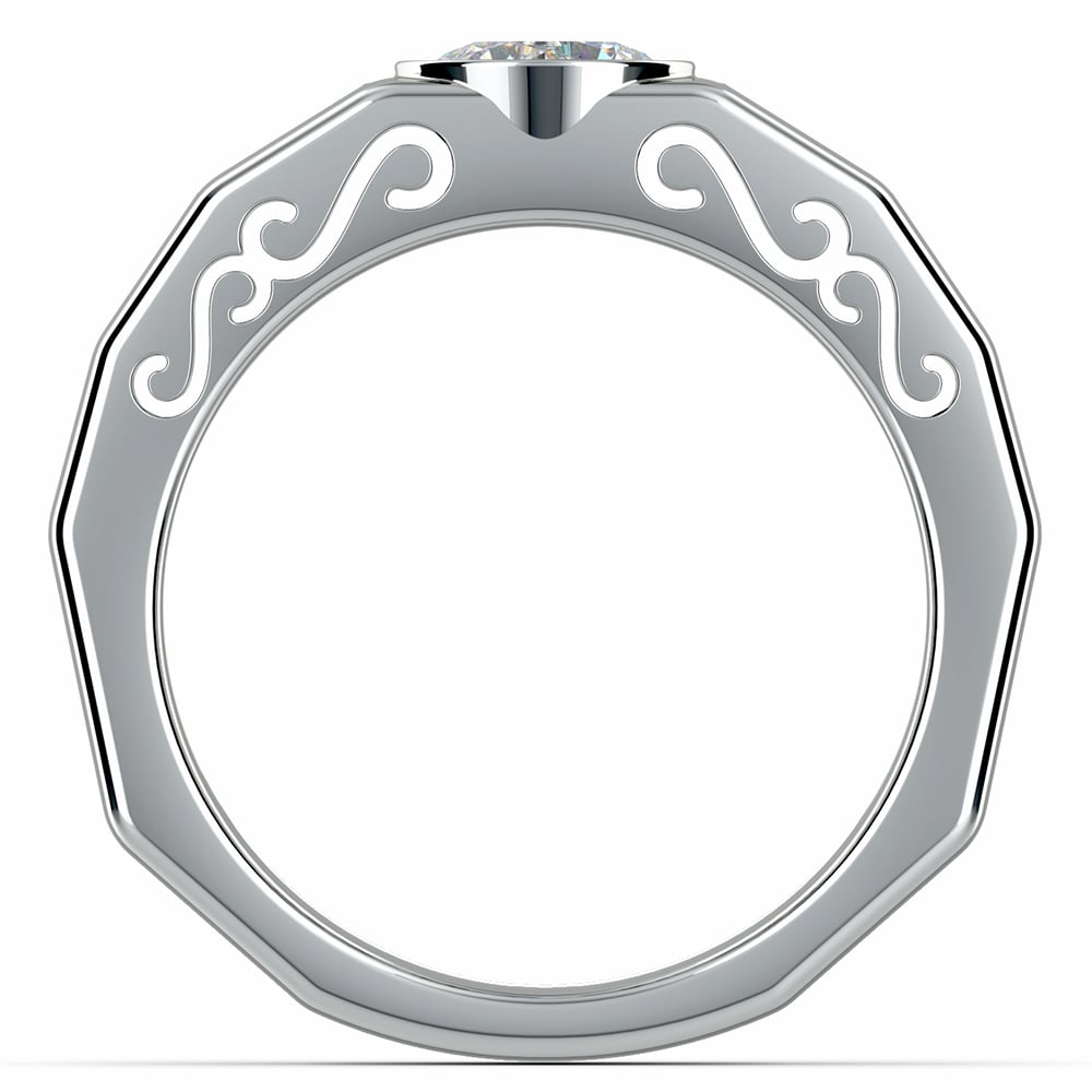 1 1/2 ctw Channel Set Baguette Diamonds Mens Engagement Ring | 03
