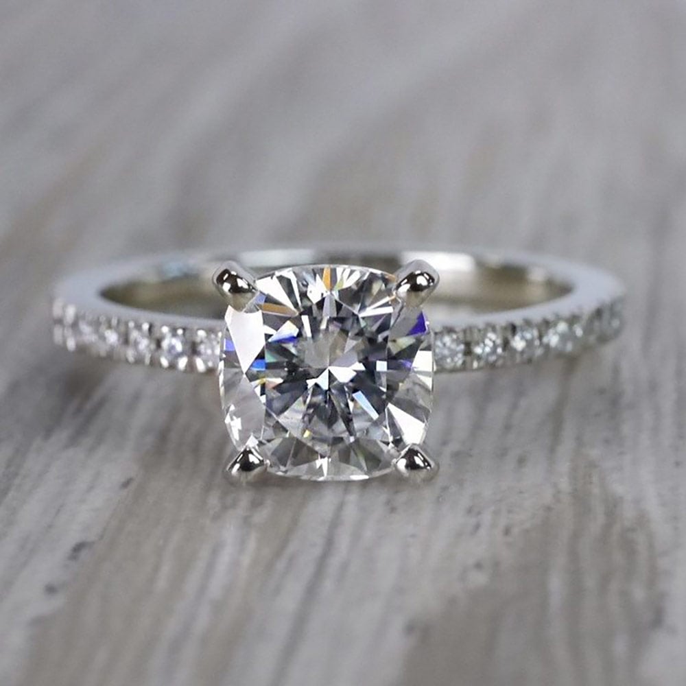 7 mm Round Forever Classic Moissanite Engagement Ring | 05