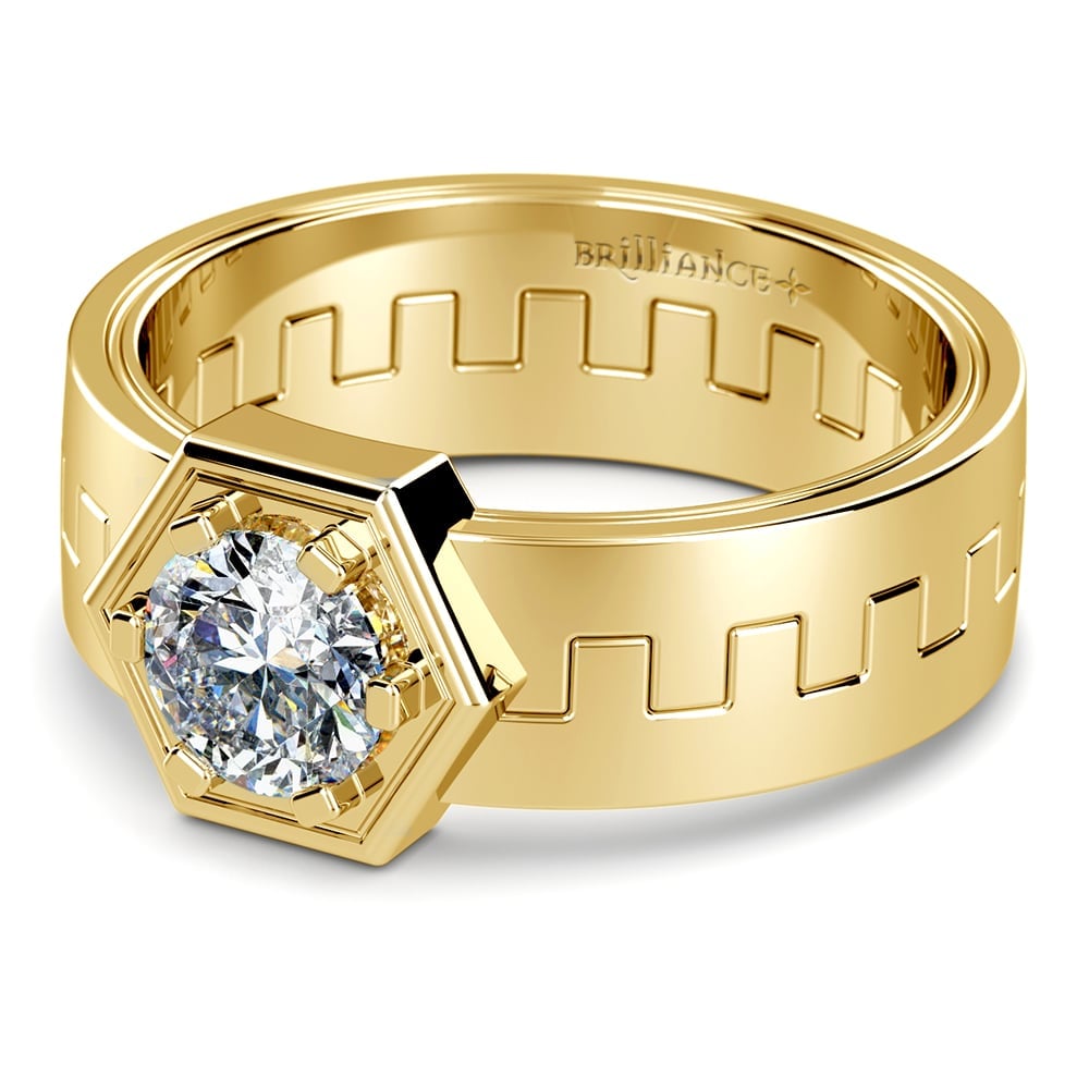 Pollux Solitaire Mangagement™ Ring in Yellow Gold (1 ctw) | 01