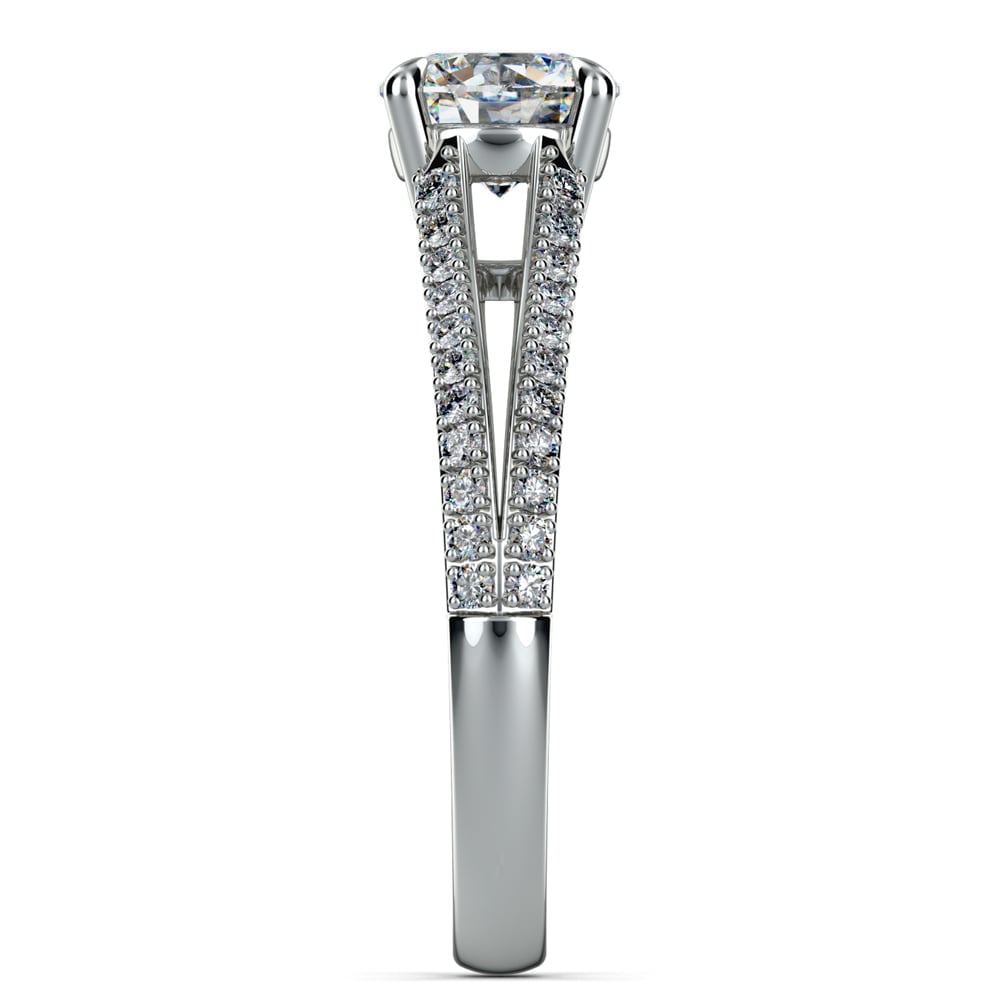 Beautiful Split Shank Diamond Engagement Ring in Platinum | 03