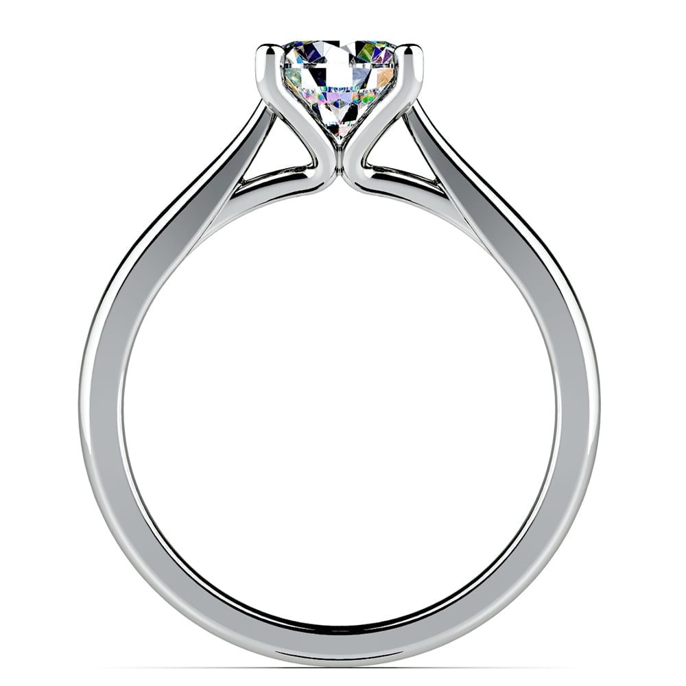 Taper Solitaire Engagement Ring in White Gold | Thumbnail 02