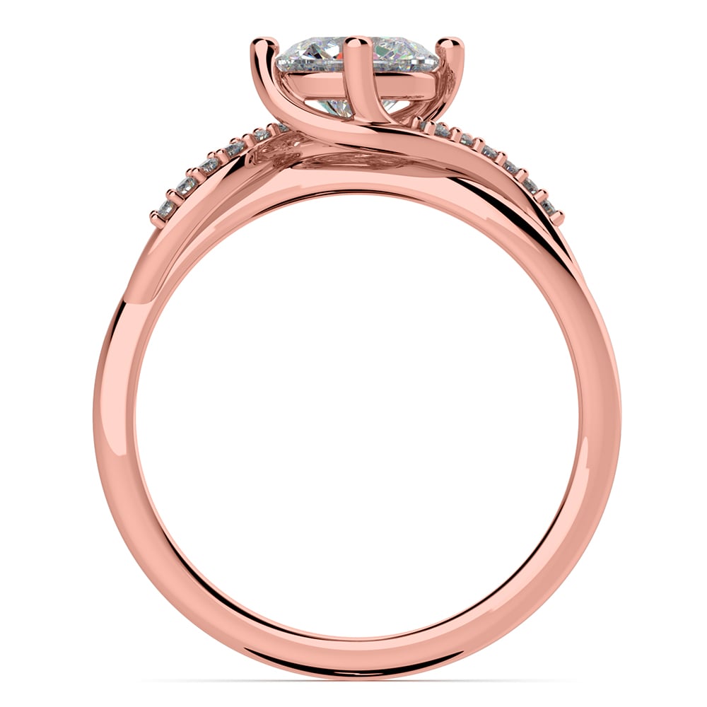 Twisted Diamond Ring Setting In Rose Gold (Vintage Inspired) | Thumbnail 02