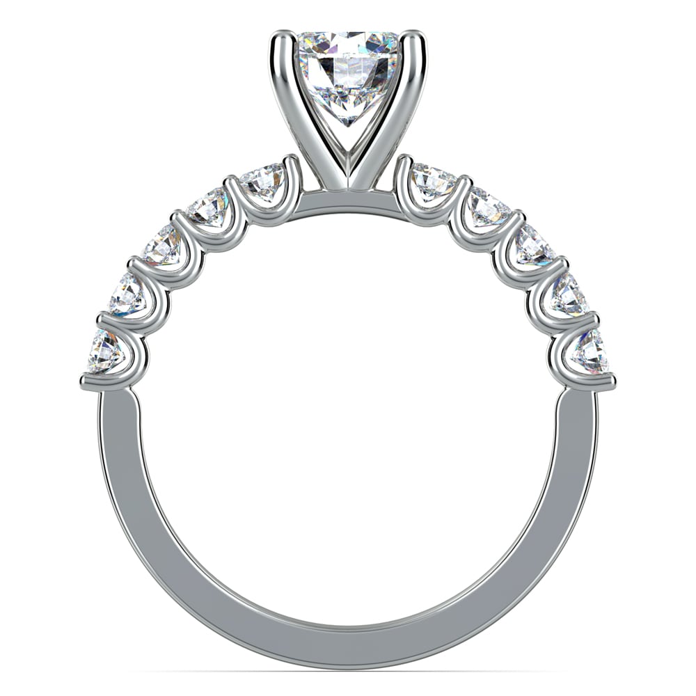 U-Prong Diamond Engagement Ring in White Gold | 02
