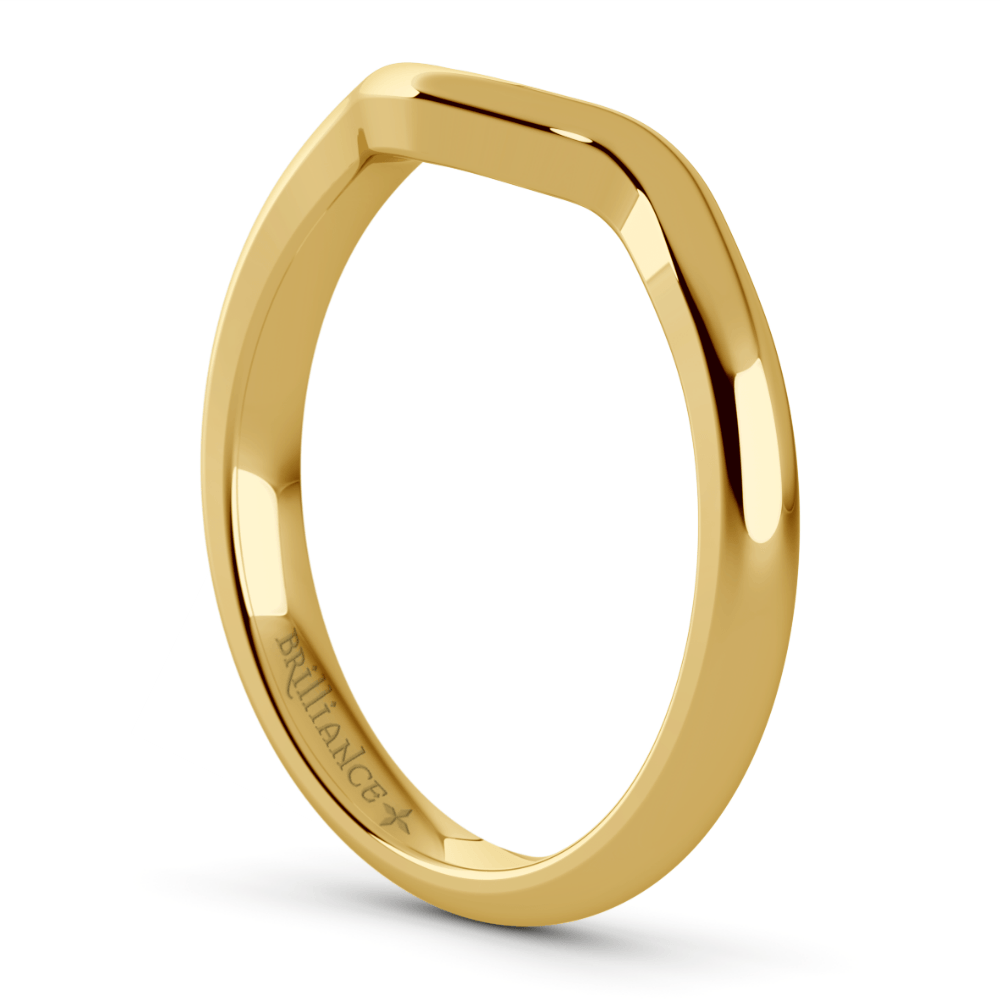Yellow Gold Swirl Diamond Engagement Ring & Wedding Band Set | 05