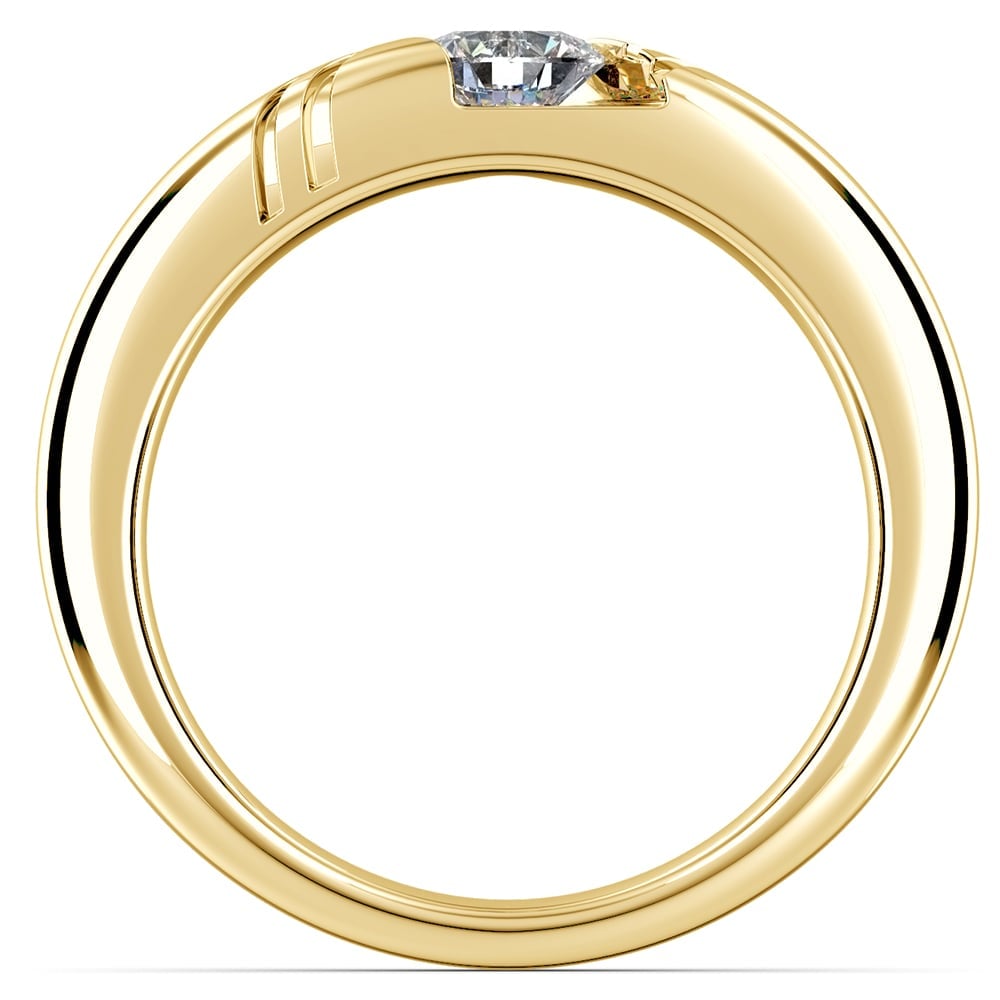 Solitaire Mens Engagement Ring | Zephyr | Yellow Gold | 03