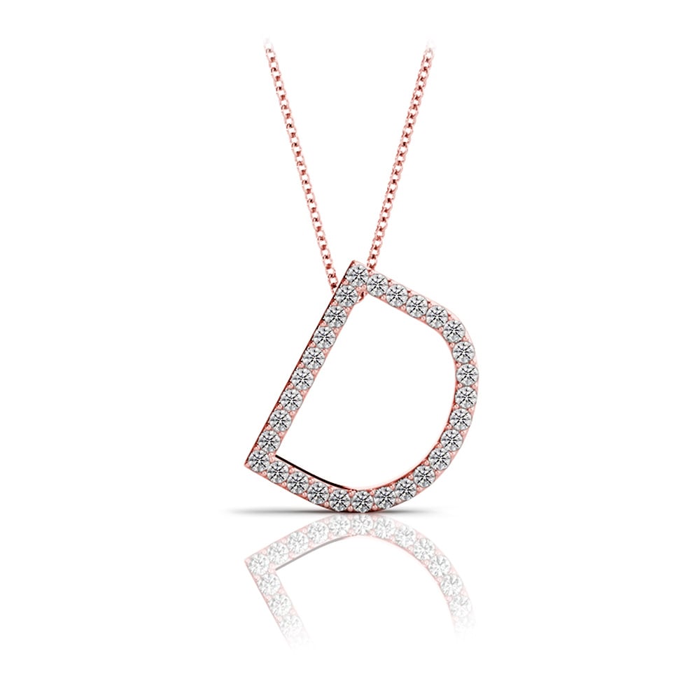 Diamond Initial Necklace - D | 05