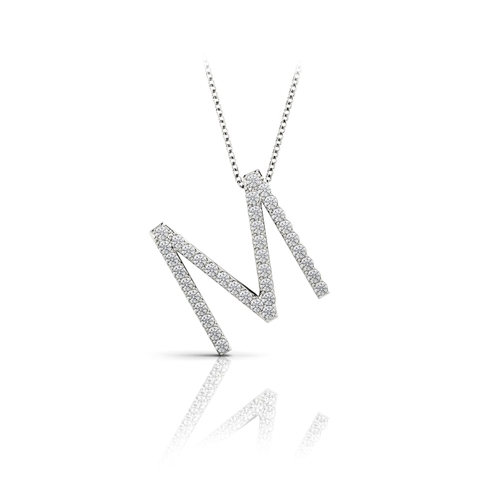 Diamond Initial Necklace - M | 01