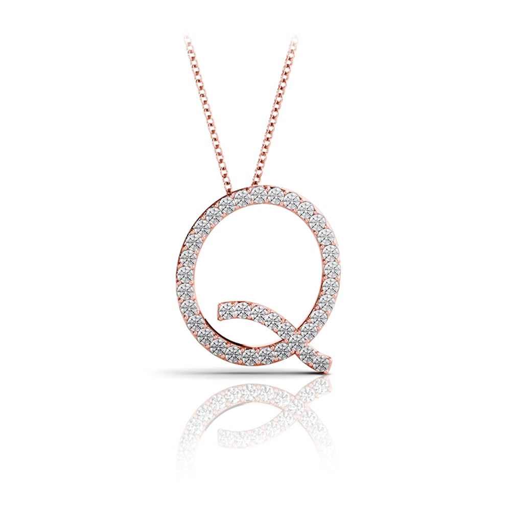 Diamond Initial Necklace - Q | 05