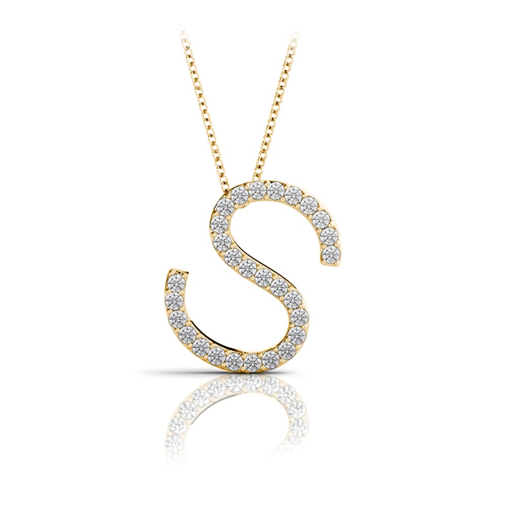 Diamond Initial Necklace - S | 04