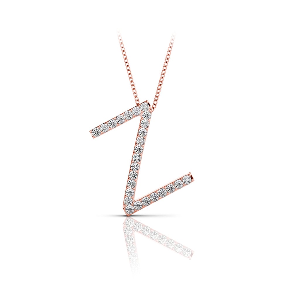 Diamond Initial Necklace - Z | 05